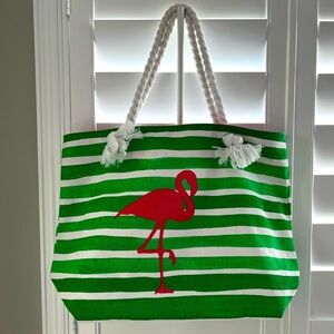 Flamingo beach bag